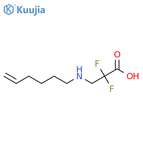 2,2-Difluoro-3-[(hex-5-en-1-yl)amino]propanoic acid structure