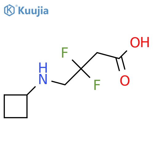 4-(Cyclobutylamino)-3,3-difluorobutanoic acid structure
