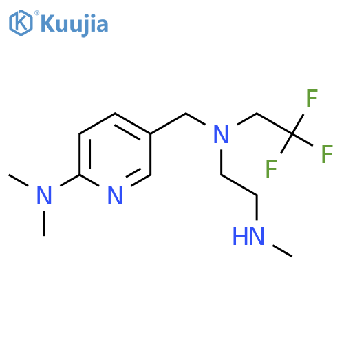 N,N-dimethyl-5-({2-(methylamino)ethyl(2,2,2-trifluoroethyl)amino}methyl)pyridin-2-amine structure