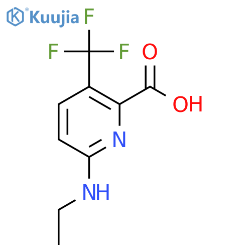 6-(Ethylamino)-3-(trifluoromethyl)pyridine-2-carboxylic acid structure
