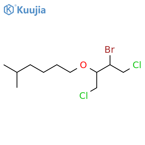 1-(3-bromo-1,4-dichlorobutan-2-yl)oxy-5-methylhexane structure