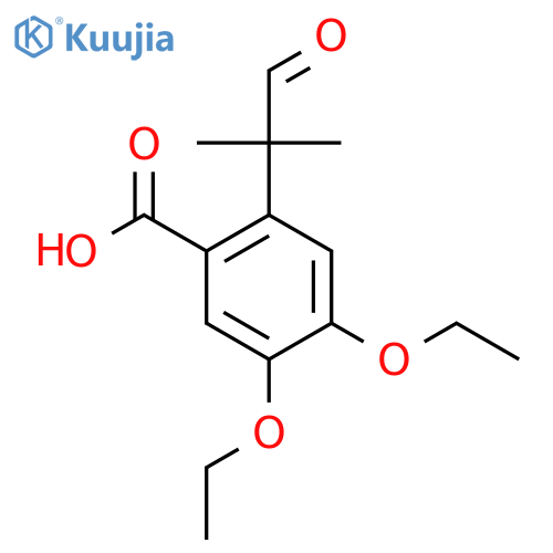 4,5-diethoxy-2-(2-methyl-1-oxopropan-2-yl)benzoic acid structure