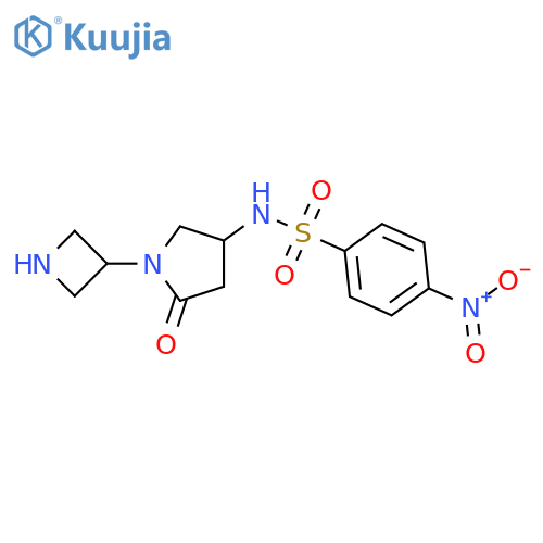 N-[1-(azetidin-3-yl)-5-oxopyrrolidin-3-yl]-4-nitrobenzene-1-sulfonamide structure