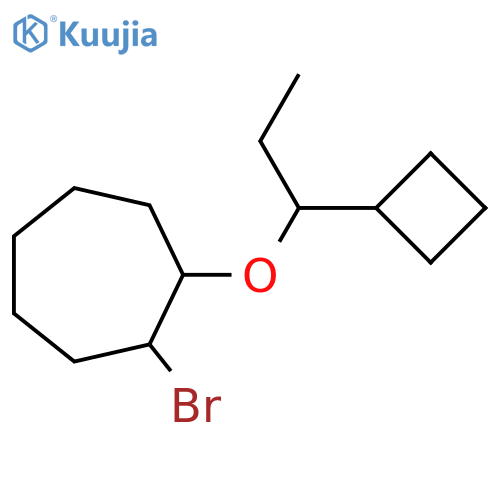 1-bromo-2-(1-cyclobutylpropoxy)cycloheptane structure