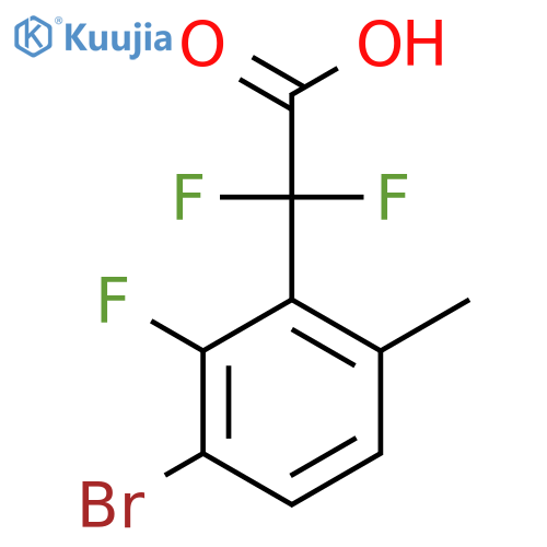 2-(3-bromo-2-fluoro-6-methylphenyl)-2,2-difluoroacetic acid structure