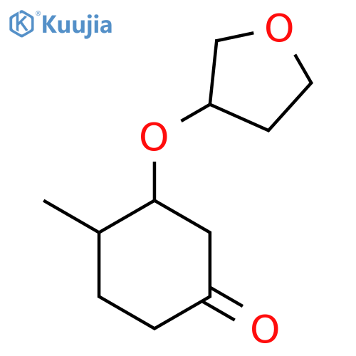 4-Methyl-3-(oxolan-3-yloxy)cyclohexan-1-one structure