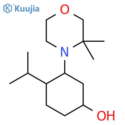 3-(3,3-Dimethylmorpholin-4-yl)-4-(propan-2-yl)cyclohexan-1-ol structure