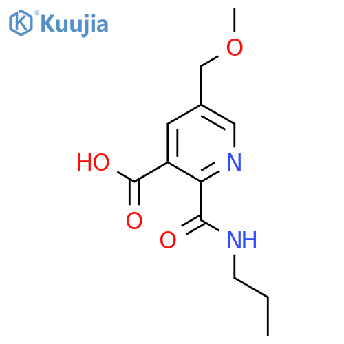 5-(Methoxymethyl)-2-(propylcarbamoyl)pyridine-3-carboxylic acid structure