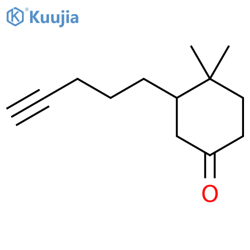 4,4-Dimethyl-3-(pent-4-yn-1-yl)cyclohexan-1-one structure