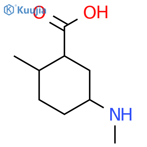 2-Methyl-5-(methylamino)cyclohexane-1-carboxylic acid structure