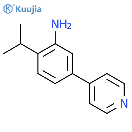 2-(propan-2-yl)-5-(pyridin-4-yl)aniline structure