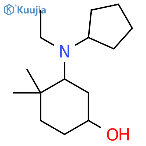 3-[Cyclopentyl(ethyl)amino]-4,4-dimethylcyclohexan-1-ol structure