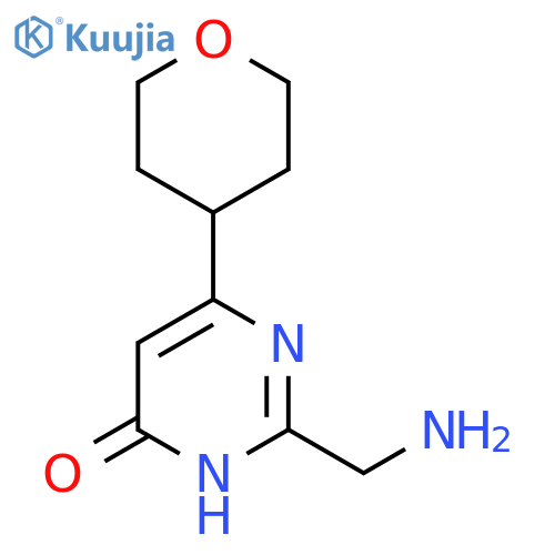 2-(aminomethyl)-6-(oxan-4-yl)-3,4-dihydropyrimidin-4-one structure