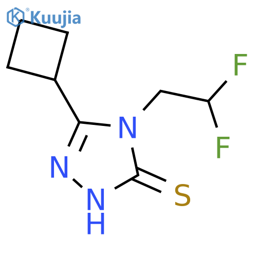 5-cyclobutyl-4-(2,2-difluoroethyl)-4H-1,2,4-triazole-3-thiol structure