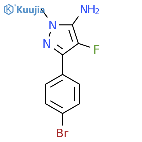 3-(4-bromophenyl)-4-fluoro-1-methyl-1H-pyrazol-5-amine structure