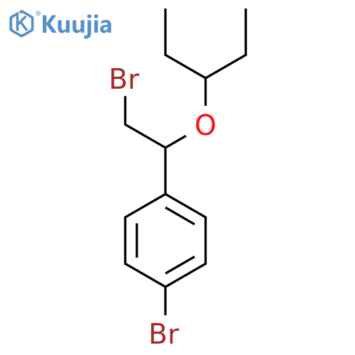 1-bromo-4-2-bromo-1-(pentan-3-yloxy)ethylbenzene structure