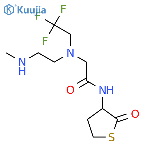 2-{2-(methylamino)ethyl(2,2,2-trifluoroethyl)amino}-N-(2-oxothiolan-3-yl)acetamide structure