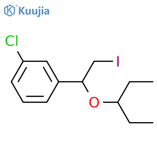 1-chloro-3-2-iodo-1-(pentan-3-yloxy)ethylbenzene structure