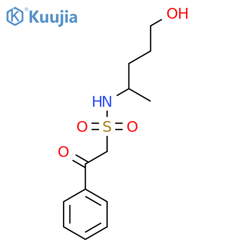 N-(5-hydroxypentan-2-yl)-2-oxo-2-phenylethane-1-sulfonamide structure