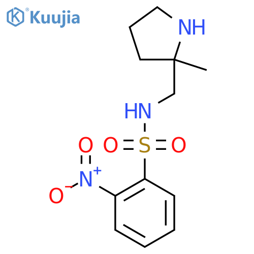 N-(2-methylpyrrolidin-2-yl)methyl-2-nitrobenzene-1-sulfonamide structure