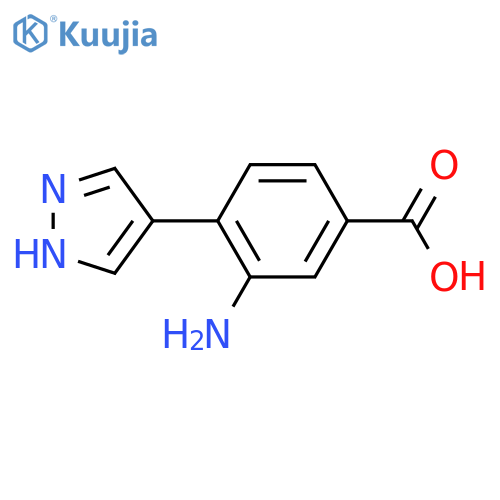 3-amino-4-(1H-pyrazol-4-yl)benzoic acid structure