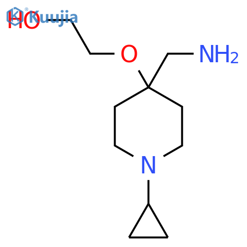 2-{4-(aminomethyl)-1-cyclopropylpiperidin-4-yloxy}ethan-1-ol structure