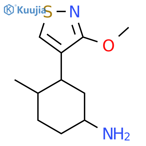 3-(3-Methoxy-1,2-thiazol-4-yl)-4-methylcyclohexan-1-amine structure