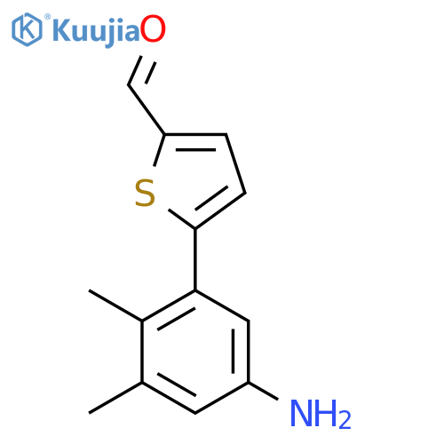 5-(5-amino-2,3-dimethylphenyl)thiophene-2-carbaldehyde structure