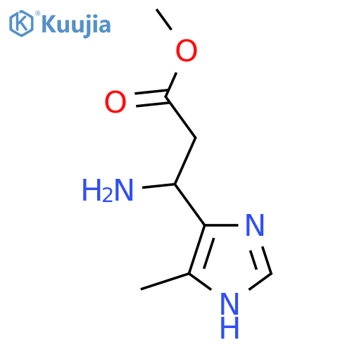 methyl 3-amino-3-(4-methyl-1H-imidazol-5-yl)propanoate structure