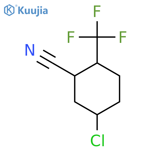5-Chloro-2-(trifluoromethyl)cyclohexane-1-carbonitrile structure