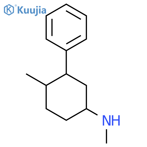 N,4-dimethyl-3-phenylcyclohexan-1-amine structure