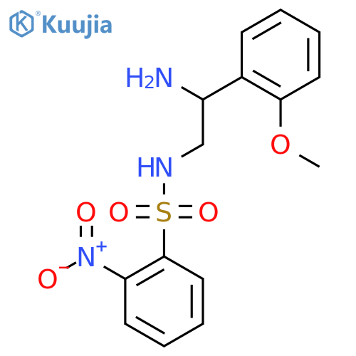 N-[2-amino-2-(2-methoxyphenyl)ethyl]-2-nitrobenzene-1-sulfonamide structure