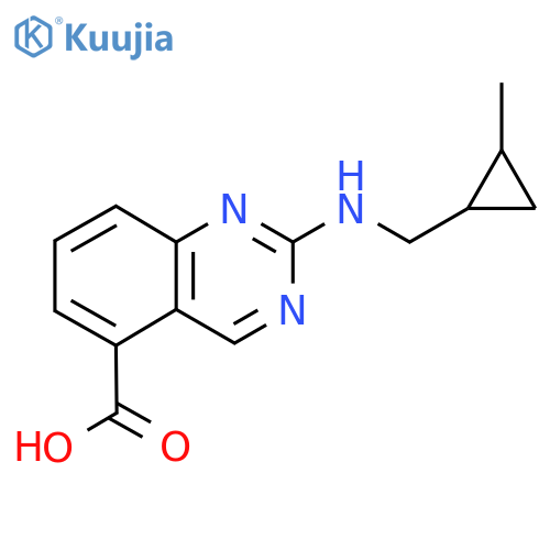 2-{(2-methylcyclopropyl)methylamino}quinazoline-5-carboxylic acid structure