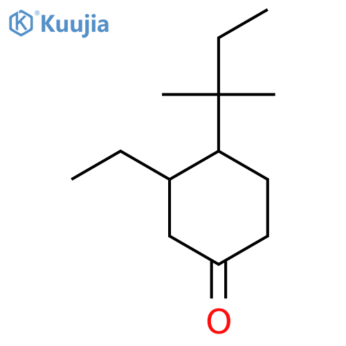 3-Ethyl-4-(2-methylbutan-2-yl)cyclohexan-1-one structure