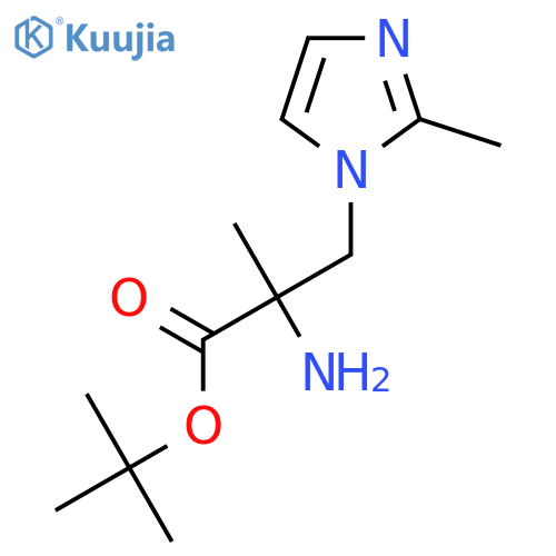 tert-butyl 2-amino-2-methyl-3-(2-methyl-1H-imidazol-1-yl)propanoate structure