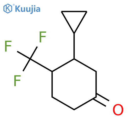 3-Cyclopropyl-4-(trifluoromethyl)cyclohexan-1-one structure
