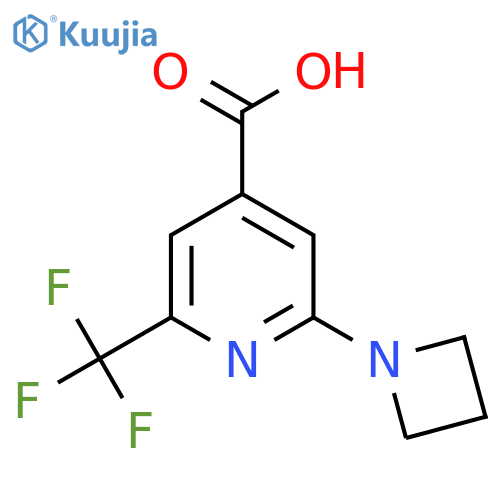 2-(azetidin-1-yl)-6-(trifluoromethyl)pyridine-4-carboxylic acid structure