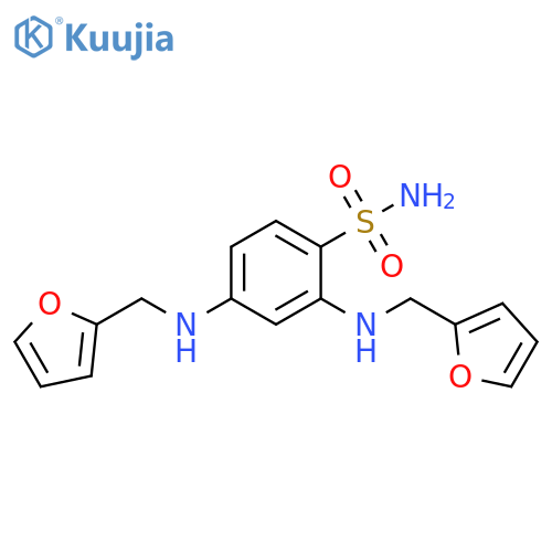 2,4-bis({(furan-2-yl)methylamino})benzene-1-sulfonamide structure