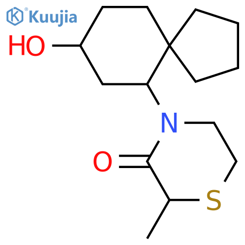 4-{8-Hydroxyspiro[4.5]decan-6-yl}-2-methylthiomorpholin-3-one structure