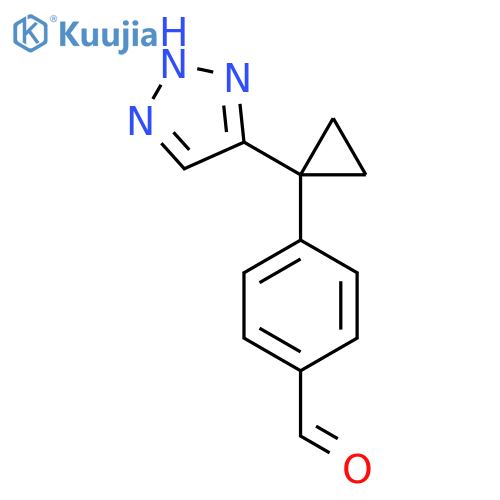 4-[1-(1H-1,2,3-triazol-4-yl)cyclopropyl]benzaldehyde structure