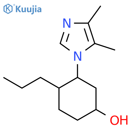 3-(4,5-dimethyl-1H-imidazol-1-yl)-4-propylcyclohexan-1-ol structure