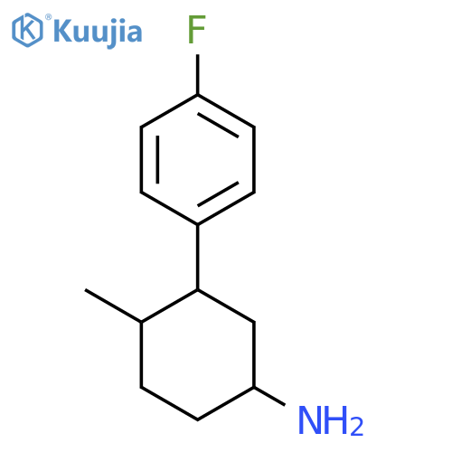 3-(4-Fluorophenyl)-4-methylcyclohexan-1-amine structure