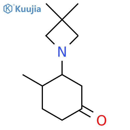 3-(3,3-Dimethylazetidin-1-yl)-4-methylcyclohexan-1-one structure