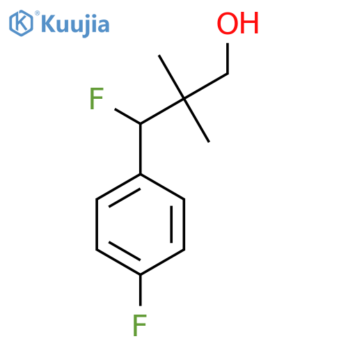 3-Fluoro-3-(4-fluorophenyl)-2,2-dimethylpropan-1-ol structure