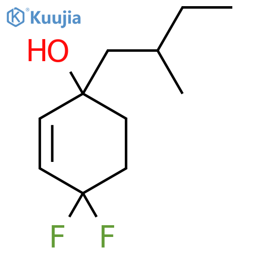 4,4-Difluoro-1-(2-methylbutyl)cyclohex-2-en-1-ol structure