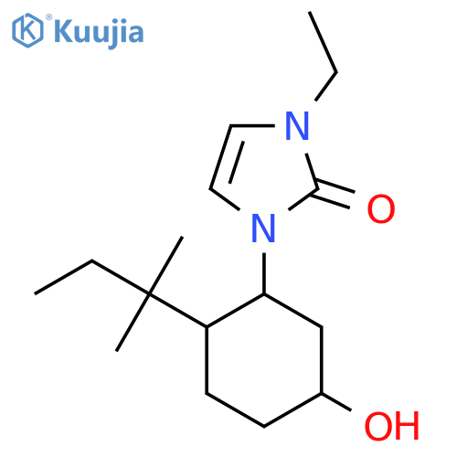1-ethyl-3-[5-hydroxy-2-(2-methylbutan-2-yl)cyclohexyl]-2,3-dihydro-1H-imidazol-2-one structure