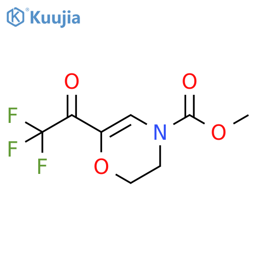 methyl 6-(trifluoroacetyl)-3,4-dihydro-2H-oxazine-4-carboxylate structure