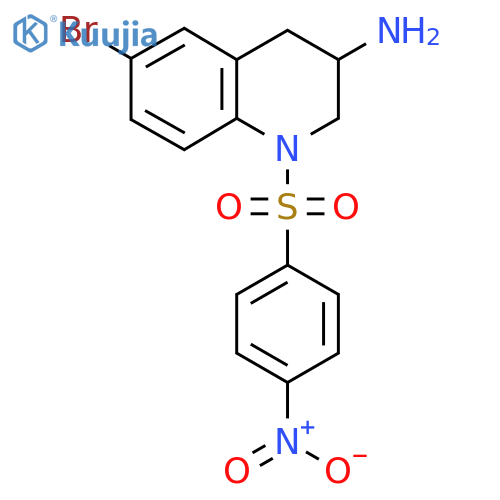 6-Bromo-1-(4-nitrobenzenesulfonyl)-1,2,3,4-tetrahydroquinolin-3-amine structure