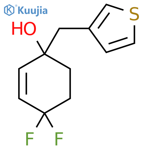 4,4-Difluoro-1-[(thiophen-3-yl)methyl]cyclohex-2-en-1-ol structure