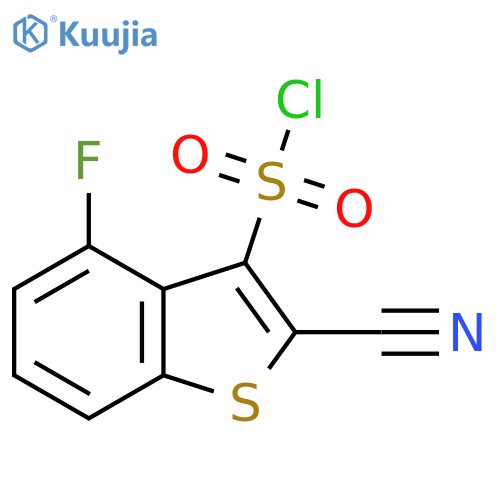 2-Cyano-4-fluoro-1-benzothiophene-3-sulfonyl chloride structure